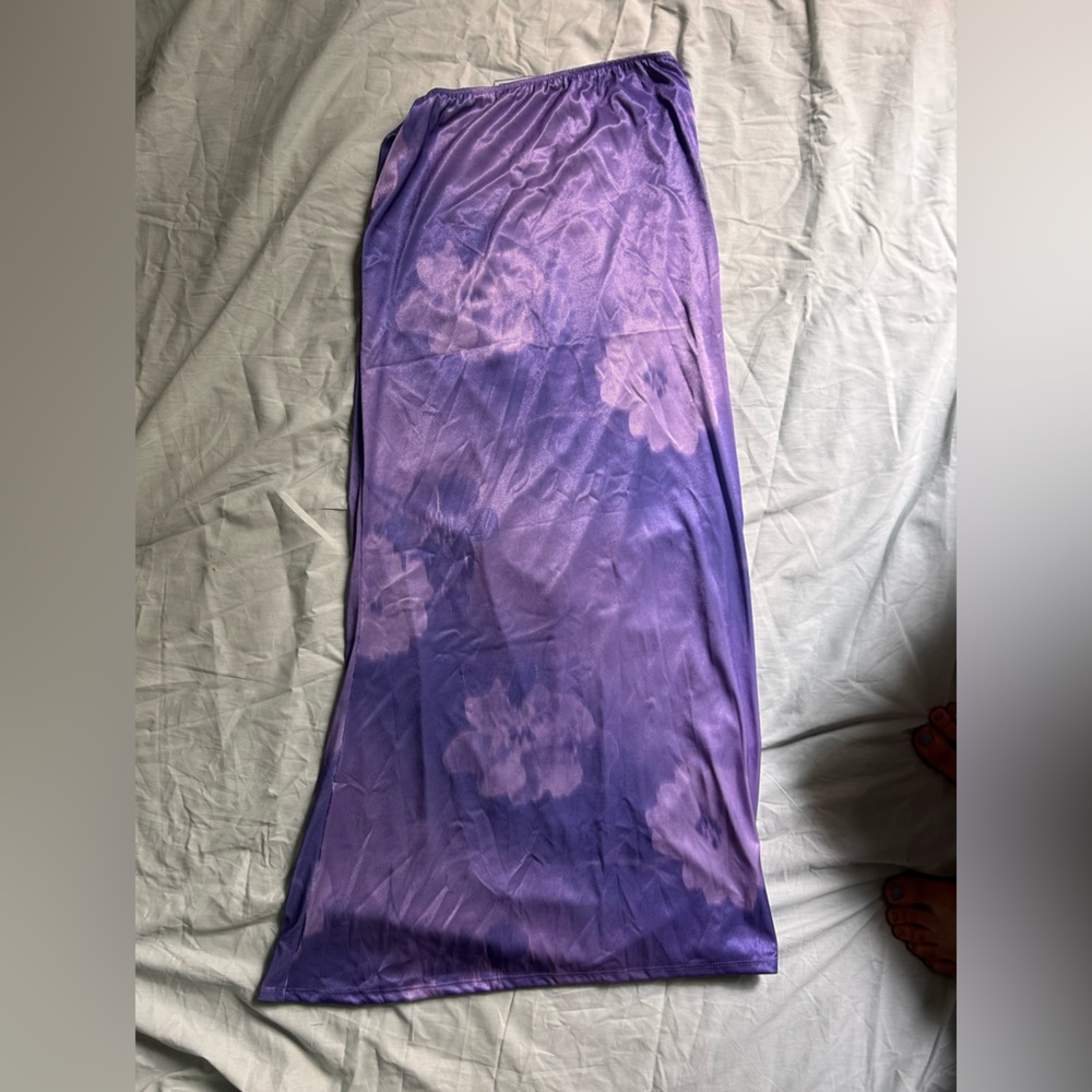 ASOS Design Purple Floral Maxi Skirt